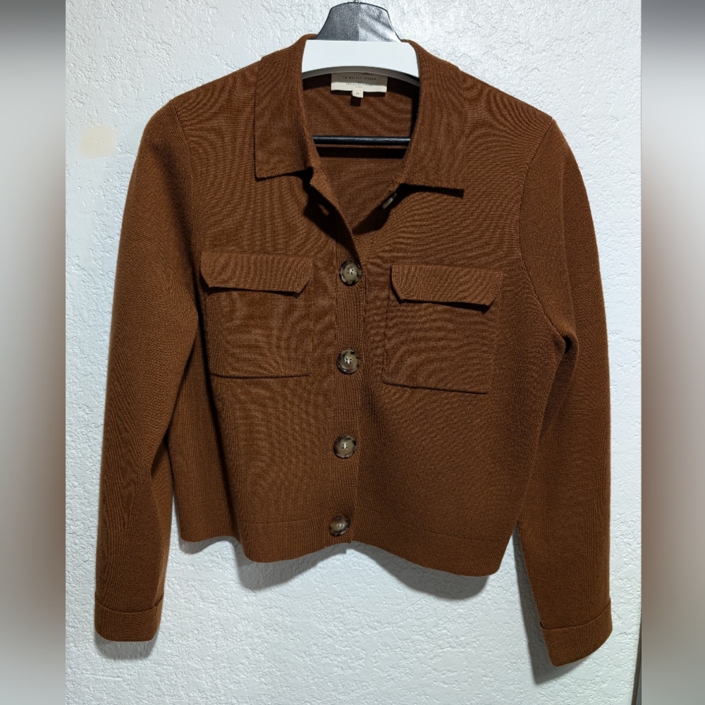 Sezane Betty Cardigan in Hazelnut